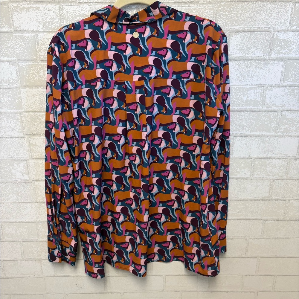 DX Collection Dachshund Button Down Top Sz Large - Picture 3 of 6